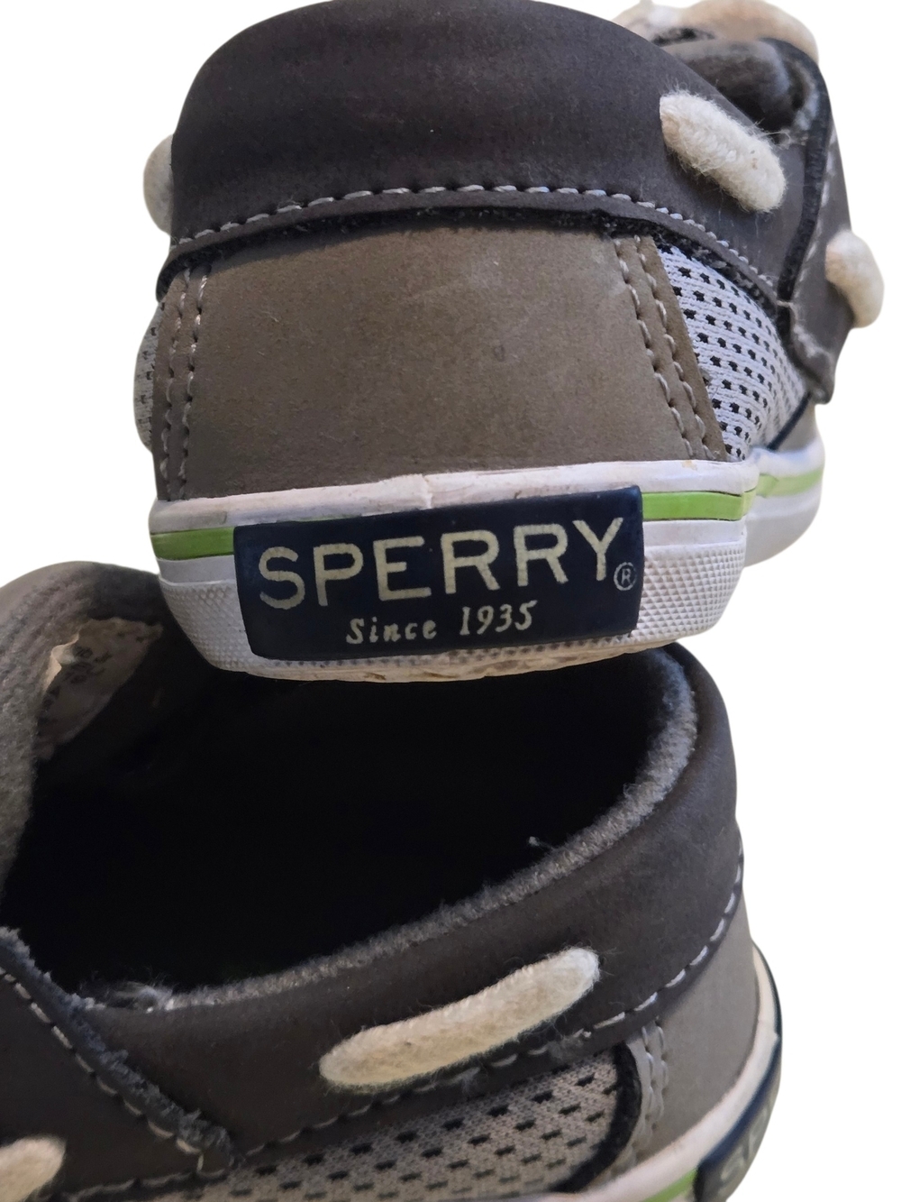 Sperry Kids Intrepid Brown Top Sliders Boat Shoes Toddler size 3M Leather Upper - Picture 2 of 8